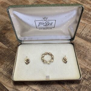 Vintage Van Dell 12KT Gold Filled Pin and Clip Earrings